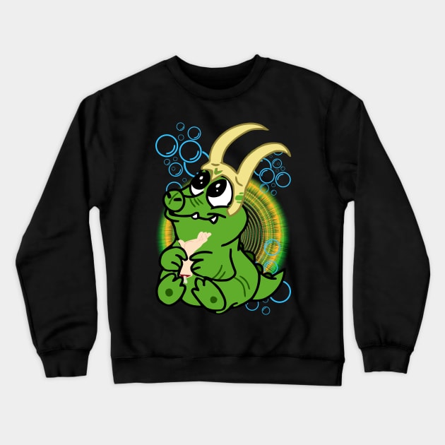 ALLIGATOR KAWAII HORNS Crewneck Sweatshirt by GeekCastle